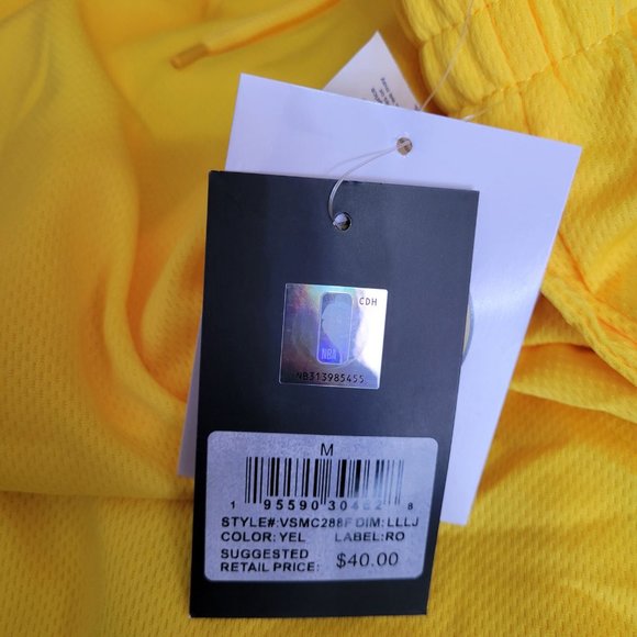 NBA UNK Lebron James #6 LA Lakers Basketball Jersey Shorts Gold Yellow vsmc288f - Picture 11 of 13